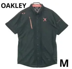 OAKLEY　スカル刺繍　夏用　ゴルフウェア　半袖　メンズ　M