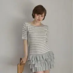 Andmary rachel knit frill mini dress - メルカリ