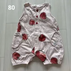 grisflanelle いちご柄ロンパース 80サイズのサムネイル