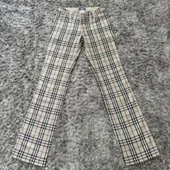 極美品　バーバリーブルーレーベル　ノバチェック　パンツ　ハニーベージュ　36 S