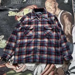 【希少】70s Pendlton ウールシャツ オンブレ ボードシャツ Surf