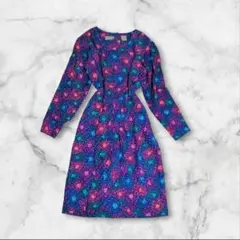 ​【80s Vintage】Liz Claiborne 絹100% ワンピース