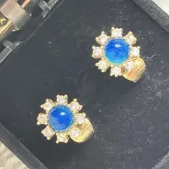【希少・美品】 ディオール イヤリング ブルーストーン フラワー ヴィンテージのサムネイル