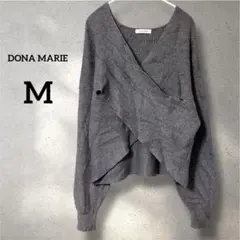 DONA MARIE 【M】チャコールグレー ラップニット レイヤード 綺麗めのサムネイル