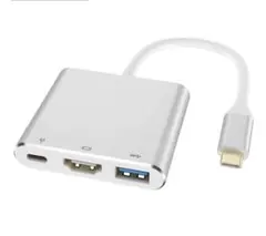 Tuwejia USB Type-C HDMI 変換アダプタ4K対応 シルバー