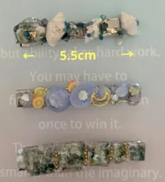 ハンドメイド　ヘアクリップ3個セット