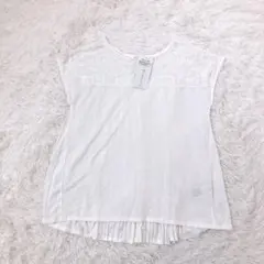 THE SHOP TK フレンチスリーブブラウス　チュニック　レース　透け感　Ｆのサムネイル