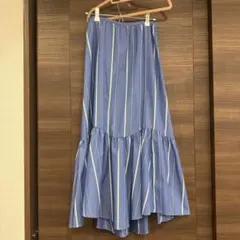 IENA ストライプギャザーティアードスカート　Sさいず