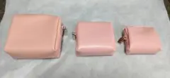 FURLA　ピンク レザーポーチ 3点セット