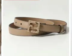 FENDI フェンディ レザーベルト ベージュ