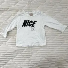 petit main 長袖Tシャツ 80 ホワイト