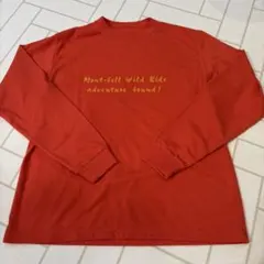【美品】Mont-bell 赤 長袖 Tシャツ　モンベル