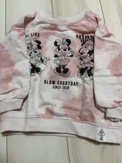 ミニーマウス プリント トレーナー ピンク　ZARA