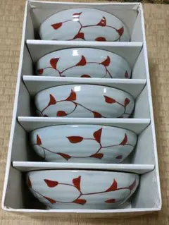 有田焼　多用鉢　5枚セット　唐草