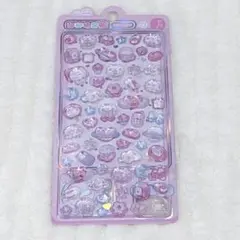 立体シール ピンク　ぷっくり デコ　韓国風 ゆめかわ シール シール帳　ハート