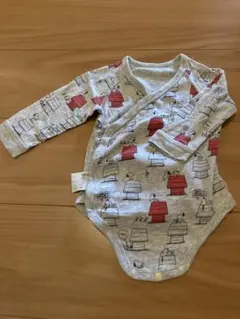 ロンパース3枚　スヌーピー長袖と無地とミッキーマウス半袖1枚