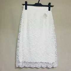 新品　UNIQLO ユニクロ　レーススカート　オフホワイト　Sサイズ