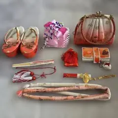 美品。七五三 女の子　和装バッグ草履はこせこ小物セット