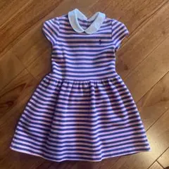 ラルフローレン　襟付きストライプワンピース　24M