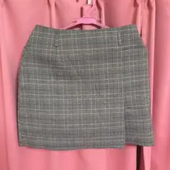 GRL ベルト付きグレンチェックスカート
