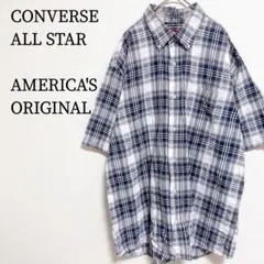 コンバースオールスター チェックシャツ 3L 半袖 大きいサイズ メンズ
