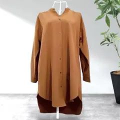 StyleNote ロングブラウス　テラコッタカラー　アシンメトリーのサムネイル