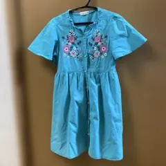 branshes 半袖ワンピース ターコイズ