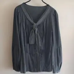ボディドレッシングデラックス　ブラウス　シャツ　 38　グレー