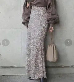 LAULEN multi leopard skirt レオパード柄　スカート