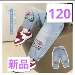 ハローキティ刺繍デニムパンツ 120
