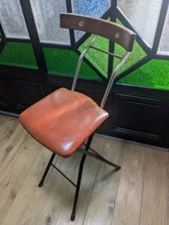 ルネセイコウ ロイドチェアーハイ リザードブラウン ビンテージ