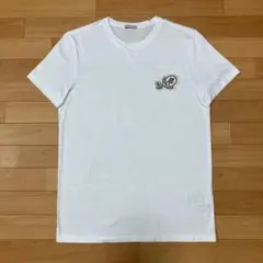 は*様 モンクレール ダブルロゴ ホワイト Tシャツ S 国内正規品 5S519