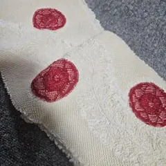美品 夏物 帯揚げ 帯締め 3点セット 着物小物 絽 呂 虹色 撫子色 花 
