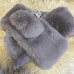 季節品❣️1/31までの出品　KEYUCA グレー ファー ネックウォーマー