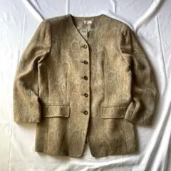 希少 PIERRE BALMAIN 豚革 総柄 レザージャケット 日本製 F - メルカリ