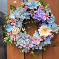 造花フラワーリース まほろばの風に6 W37cm前後リーフ先端迄 - メルカリ