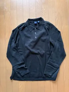 old gap ニットポロ cotton100% ブラック