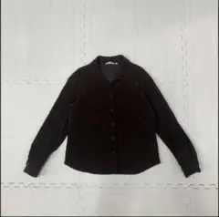 【高級感漂う】ダークブラウン 長袖シンプルシャツ　11号(M〜L)