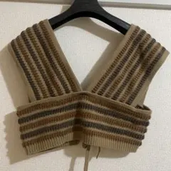 earth music&ecology ボーダーニットビスチェ テラコッタ