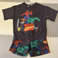 H&M マーベルキャラクター Tシャツ ショートパンツ セット 116