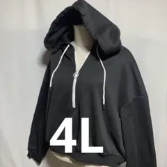 【新品タグ無し】黒チャックパーカー 3XL