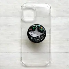 スマホケース グリップトック付 サメ　全機種対応　iPhone12