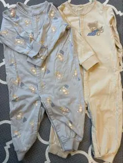 クマ柄ロンパース2点セット 80cm