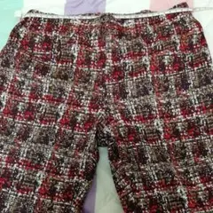 GU　チェック　レギパン　スキニーパンツ