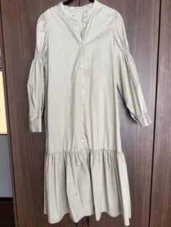 OPAQUE.CLIP シャーリングスリーブ ワンピース