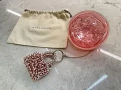 ANTERPRIMA ピンク×シルバー　ワイヤーバッグ型チャーム