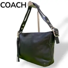 極美品 COACH メッセンジャーバッグ ボディバッグ フラップ flap 革