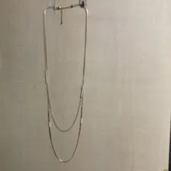 2連パール調チェーンネックレス★ジャンク品