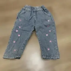 ハート刺繍 デニムパンツ 80cm