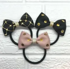 【163】ハンドメイド　グログランリボンのヘアゴム